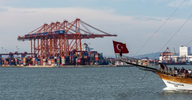 Shipping containers at the Mersin International Port on Turkey's Mediterranean coast, June 14, 2020. (iStock Photo)