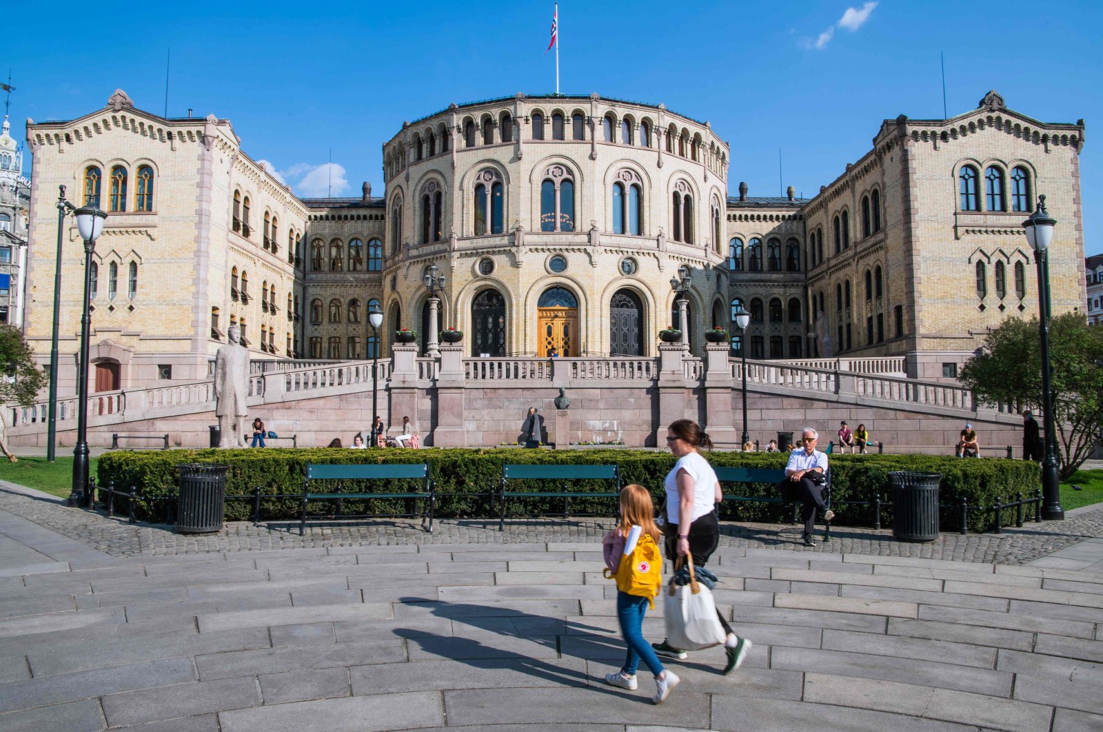 The Norwegian Parliament building, in Oslo, Norway, April 29, 2019. (AFP Photo)