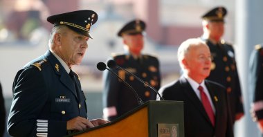 Mexico's then-defense secretary, retired Gen. Salvador Cienfuegos Zepeda, speaks during an official reception in Mexico City, Mexico, April 24, 2014. (Reuters Photo)