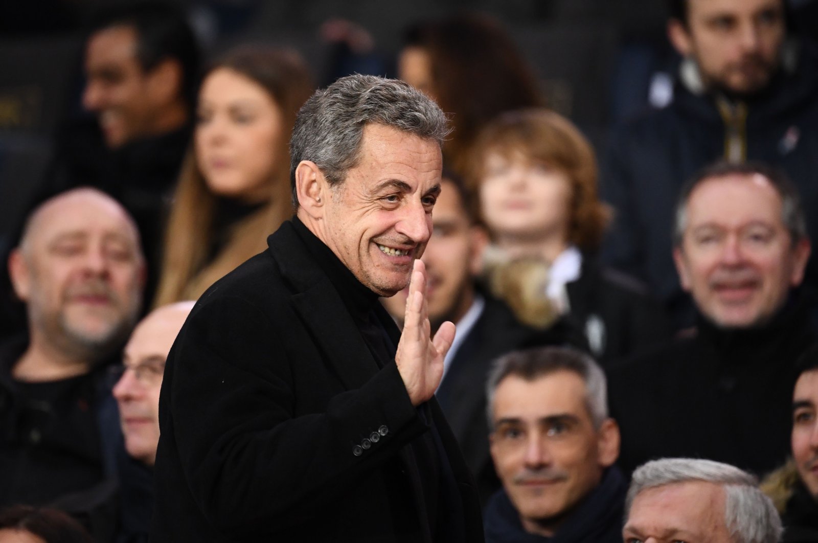 Former French President Nicolas Sarkozy attends a football match, Paris, France, Feb. 23, 2020. (AFP Photo)