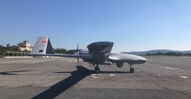 A Bayraktar TB2 drone loaded with MAM-L smart ammunition is seen in this file photo from March 8, 2017. (Photo by Baykar via AA)