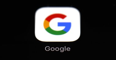 A Google app is seen on a screen of a phone in Baltimore, Maryland, U.S., March 19, 2018. (AP Photo)