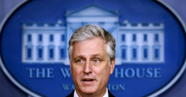 National Security Advisor Robert O'Brien speaks during a press briefing at the White House, in Washington, D.C., Aug. 13, 2020. (AFP Photo)