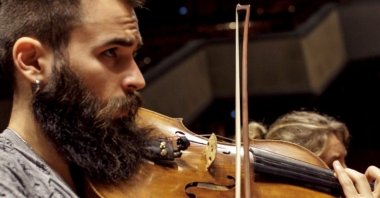 Violist Dinç Nayan is a member of the Ankara State Opera and Ballet's quartet of experienced artists. (AA PHOTO)