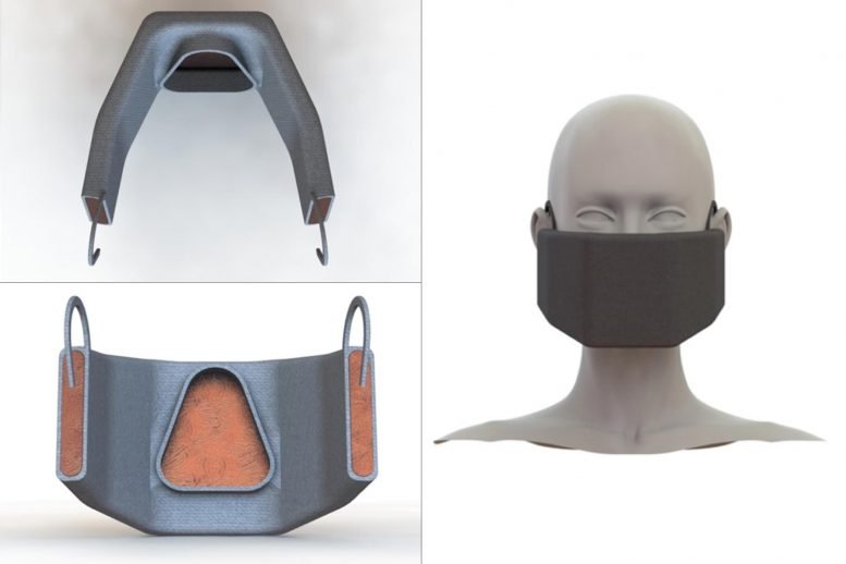Prototypes of heated masks designed to filter and inactivate the coronavirus, reducing the risk of infection. (Photo Courtesy of the MIT Research Team)