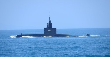 KRI Nagapasa (403), a Chang-Bogo class submarine of the Indonesian Navy seen in this file photo from Oct. 4, 2017. (Photo by Wikipedia)
