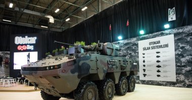 An Arma armored combat vehicle on display at the 13th International Defense Industry Fair (IDEF'17) held in Istanbul between May 9-12, 2017. (Sabah File Photo)