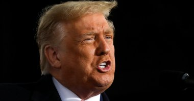 U.S. President Donald Trump speaks during a campaign event, in Allentown, Pennsylvania, U.S., October 26, 2020. (Reuters Photo)