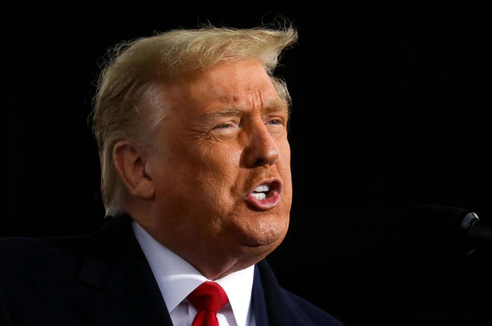U.S. President Donald Trump speaks during a campaign event, in Allentown, Pennsylvania, U.S., October 26, 2020. (Reuters Photo)