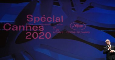 Cannes Film Festival general delegate Thierry Fremaux speaks as he presents Cannes 2020 Special, a mini-version of the Cannes Film Festival at the Palais des Festivals et des Congres in Cannes, southeastern France, on Oct. 27, 2020. (AFP PHOTO)