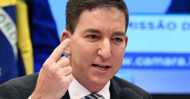 In this June 25, 2019 file photo, U.S. journalist Glenn Greenwald, founder and editor of The Intercept website, speaks during a hearing at the Lower House's Human Rights Commission in Brasilia, Brazil. (AFP Photo)