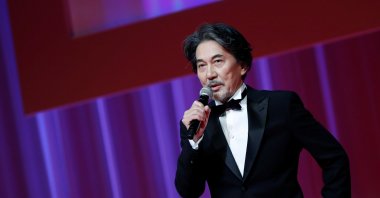 Actor and the 33rd Tokyo International Film Festival ambassador Koji Yakusho delivers a speech during the opening ceremony of the festival, amid the coronavirus disease outbreak, in Tokyo, Japan on Oct. 31, 2020. (Reuters Photo)