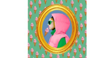 Kerem Topuz, "Forget Art Just Lick the Icecream", digital art, 100 by 100 centimeters. (Courtesy of Art for Goodness Association)