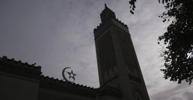 This Oct. 29, 2020 file photo shows the Paris mosque. A spotlight of suspicion encircled Muslims again even before the latest acts of extremist violence, including two beheadings. (AP Photo)