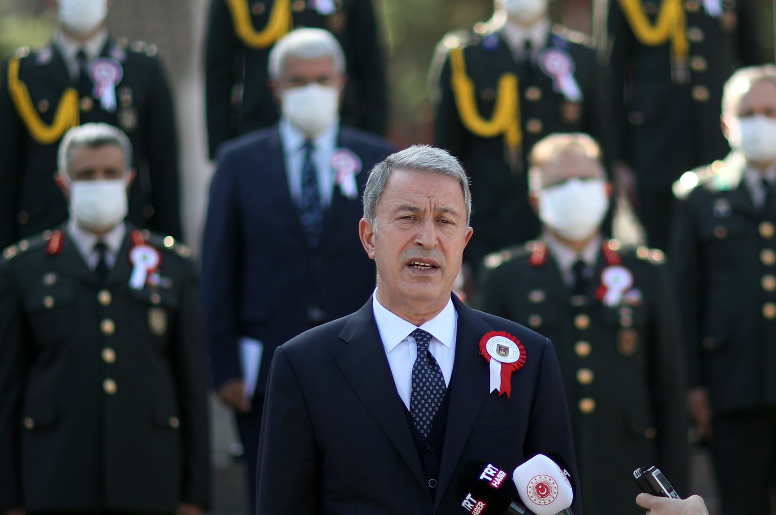 Defense Minister Hulusi Akar attends the inauguration ceremony of the National Defense University in Istanbul, Sept. 14, 2020. (AA File Photo)