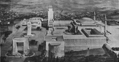 Hungarian architect Jozsef Vago's project for the competition on the building design of Turkish Grand National Assembly (TBMM) in 1937.