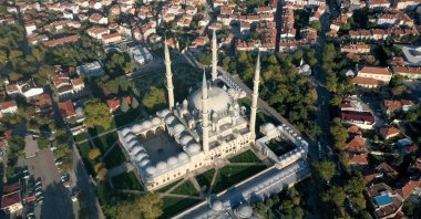 Selimiye Mosque dominates the skyline of Edirne province, northwestern Turkey, Nov. 1, 2020. (AA PHOTO)