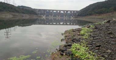 A view of the reservoir at Alibeyköy Dam in Istanbul, Turkey, Nov. 4, 2020. (DHA Photo)