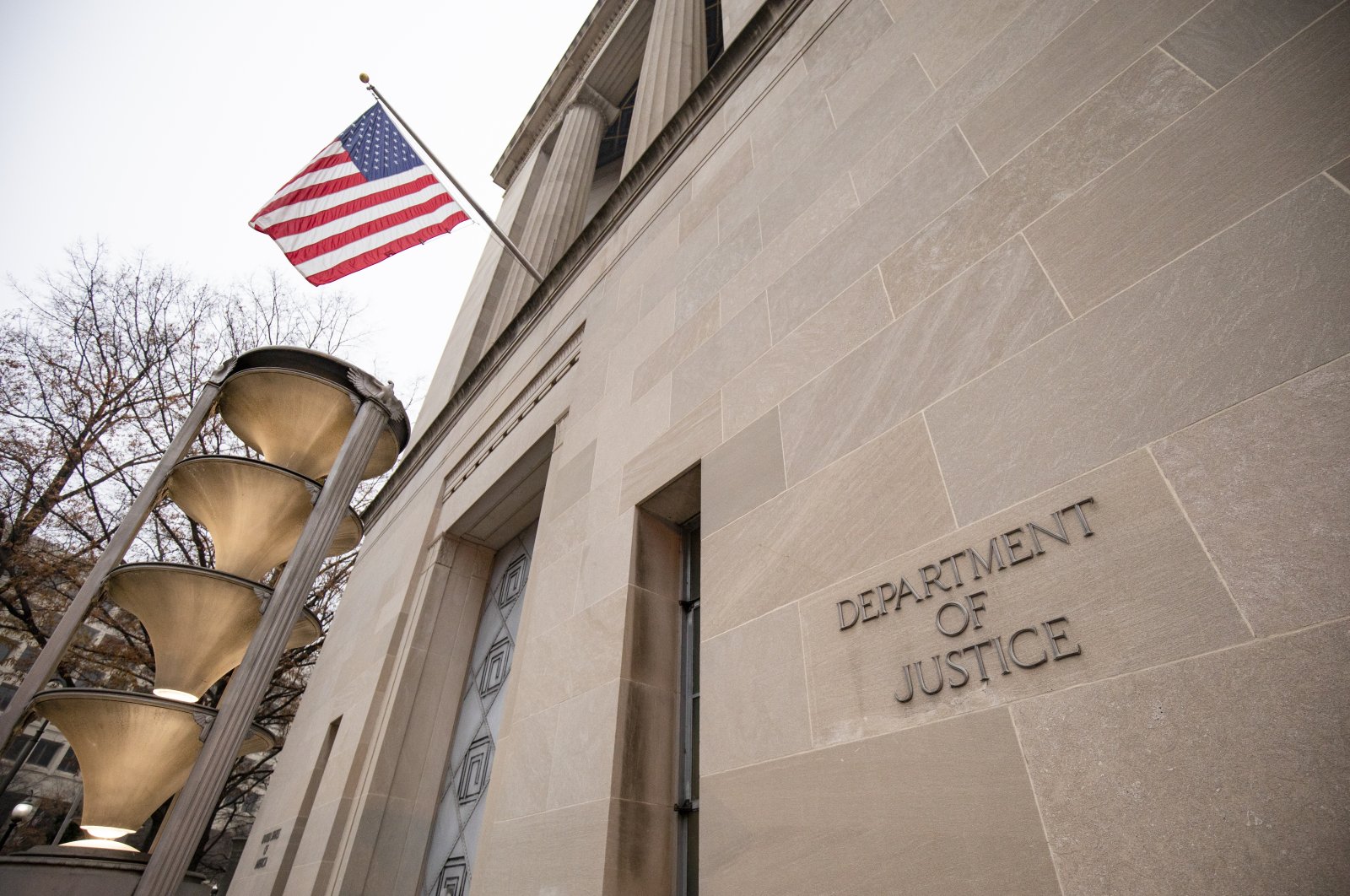 The U.S. Department of Justice building is seen on a foggy morning in Washington, D.C., Dec. 9, 2019. (Photo by Getty Images)