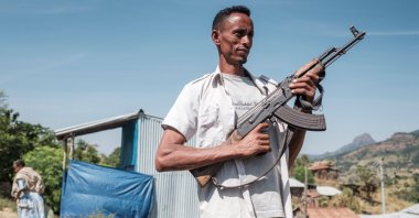 A militiaman from Ethiopia's Amhara Region in the town of Musebamb, Ethiopia, Nov. 7, 2020. (AFP Photo)