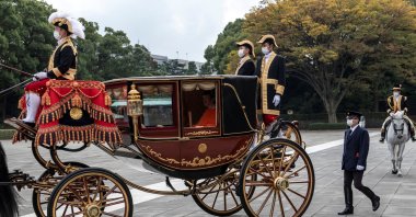 Crown Prince Fumihito leaves the Imperial Palace, Tokyo, Nov. 8, 2020. (REUTERS Photo)