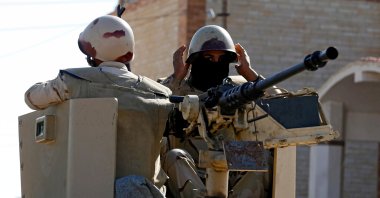 Military forces are seen in North Sinai, Egypt on Dec. 1, 2017. (Reuters Photo)