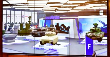 Defense products of Turkish firms are seen during the virtual defense fair SAHA Expo, Nov. 9, 2020. (AA Photo)