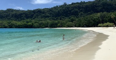 Champagne Beach on the island of Espiritu Santo, Vanuatu, Jan. 9, 2020. (AAP via Reuters) 