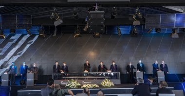 The opening ceremony of Turkey's first integrated solar panel manufacturing facility, Ankara, Aug. 19, 2020. (AA Photo)