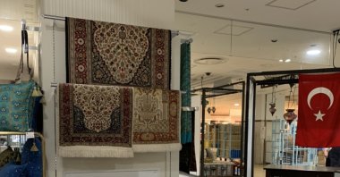 Woven Turkish rugs are seen at the exhibition in Nagoya, Japan, Nov. 12, 2020. (AA Photo)