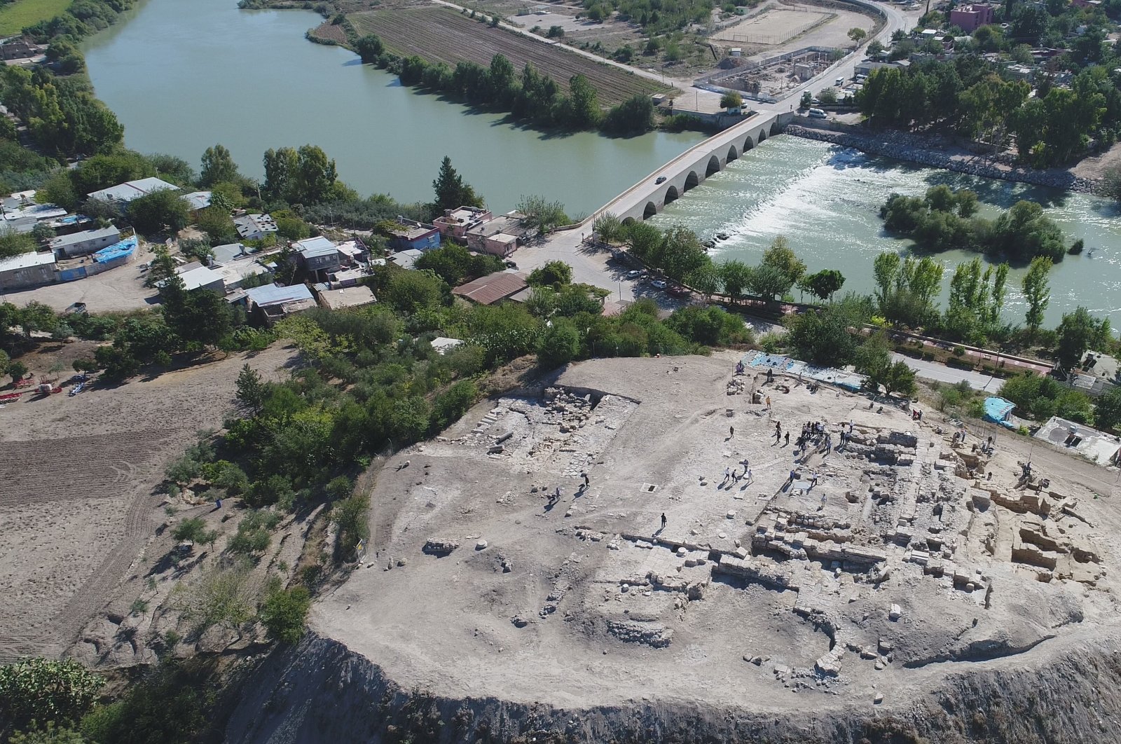 An aerial view from the ancient city of Misis, Adana, southern Turkey, Nov. 11, 2020. (İHA Photo)