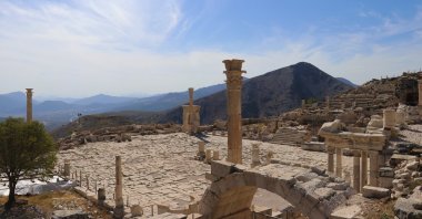 The agora of the ancient city of Sagalassos, Burdur province, southwestern Turkey, Nov. 12, 2020. (AA Photo)