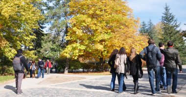 Students are seen on the campus of the Middle East Technical University in the capital Ankara, Turkey, Nov. 12, 2019. (Shutterstock Photo)