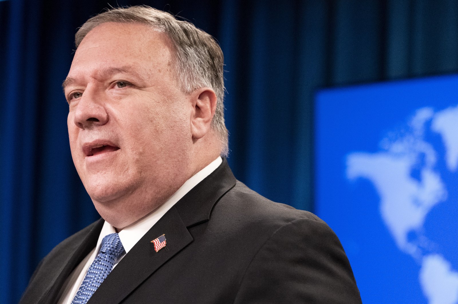 Secretary of State Mike Pompeo speaks during a media briefing at the State Department in Washington, D.C., U.S., Nov. 10, 2020. (AP Photo)