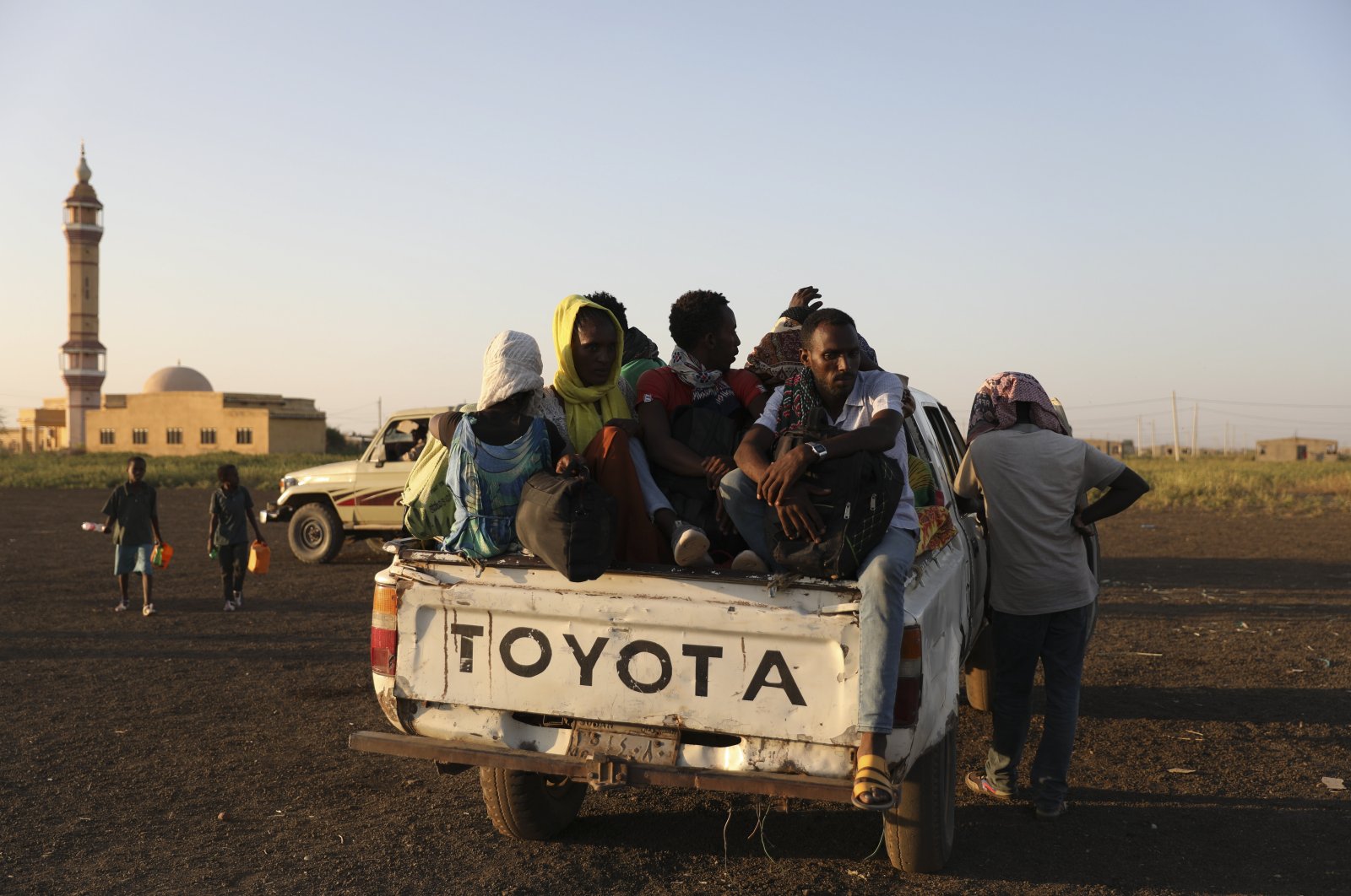 Ethiopian refugees gather in the Qadarif region, easter Sudan, Nov. 16, 2020. (AP Photo)