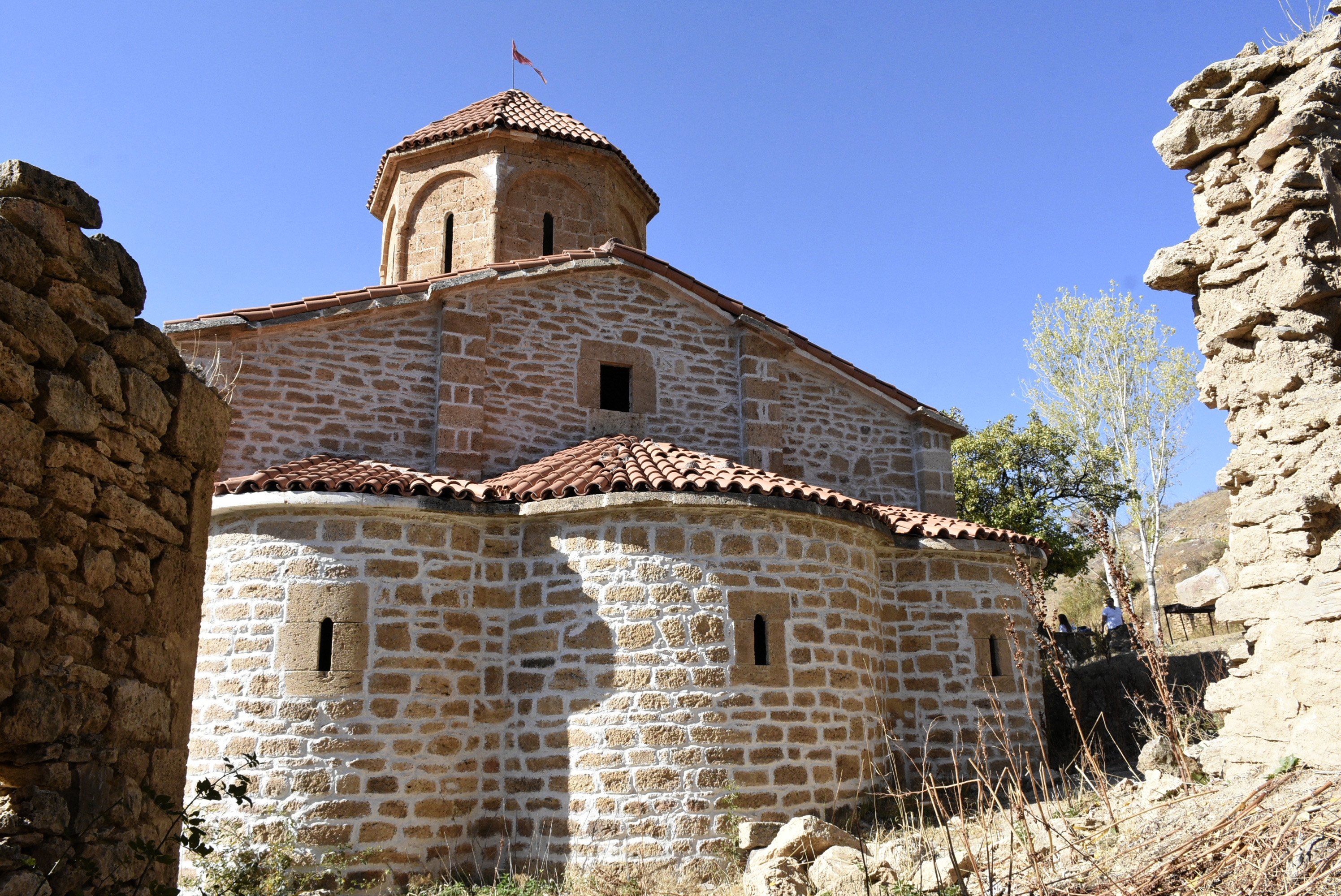 A view from the outside of the Imera Monastery, Gümüşhane, northeastern Turkey, Nov. 18, 2020. (AA PHOTO)