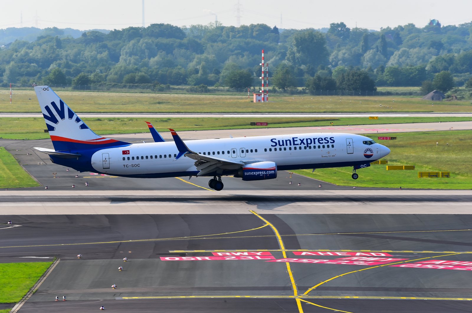 A SunExpress Airlines Boeing 737-800 is seen at the airport in Düsseldorf, Germany, June 3, 2018. (Shutterstock Photo)