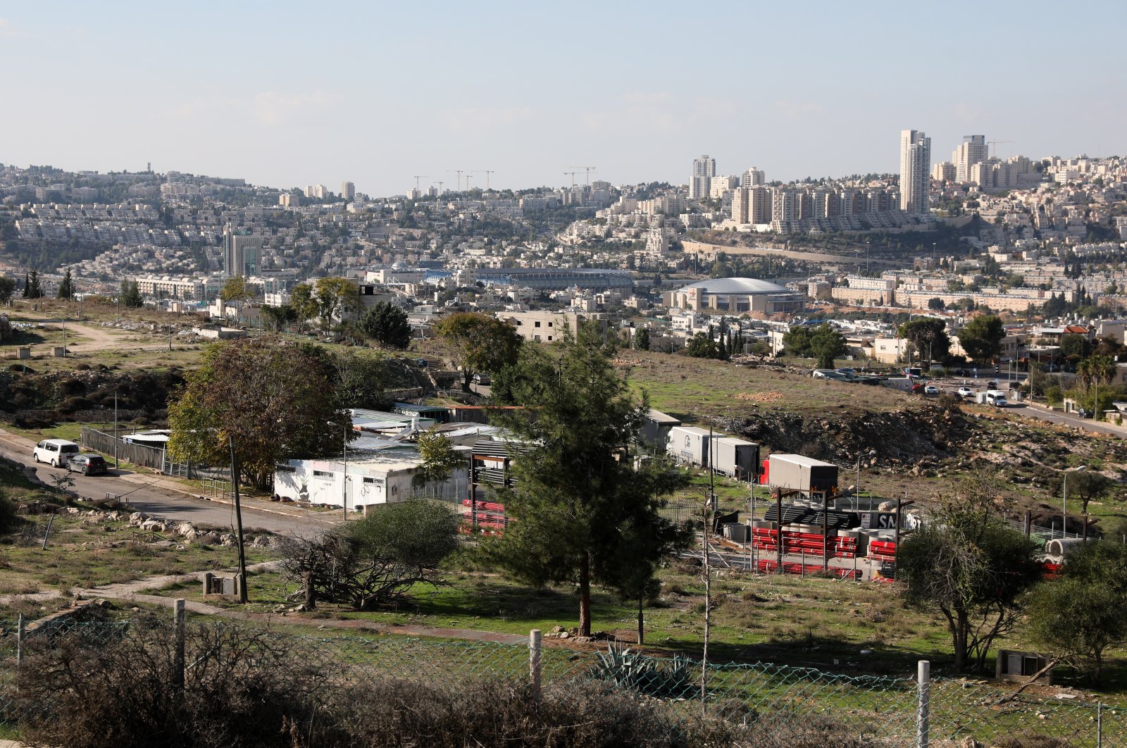 A general view of the Givat Hamatos Jewish Settlement neighborhood in east Jerusalem, Nov. 17, 2020. (EPA Photo)