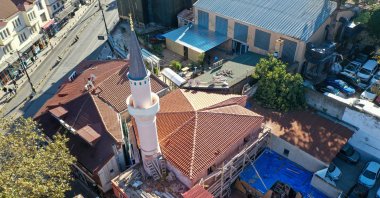 A view of the Lala Hayrettin Pasha Mosque, in Istanbul, Turkey, Nov. 19, 2020. (AA Photo) 