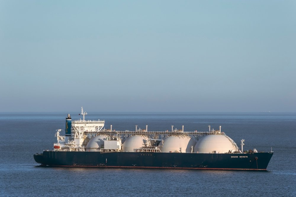 An LNG tanker is seen in waters near a port city of Nakhodka in Russia’s far east, May 28, 2020. (Shutterstock Photo)