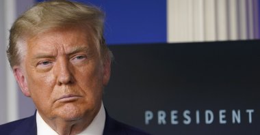 In this Friday, Nov. 20, 2020 file photo, President Donald Trump listens during an event in the briefing room of the White House in Washington. (AP Photo)