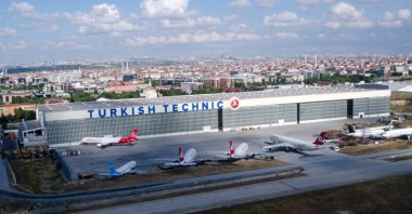 An aerial view of planes parked beside a maintenance hangar at Atatürk Airport, Istanbul, Turkey, June 9, 2016. (Shutterstock Photo)