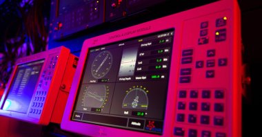 The information distribution system developed by Havelsan for Turkey's new type submarines. (AA Photo)