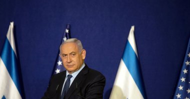 Israeli Prime Minister Benjamin Netanyahu listens during a joint statement with U.S. Secretary of State Mike Pompeo, Jerusalem, Nov. 19, 2020. (REUTERS Photo)