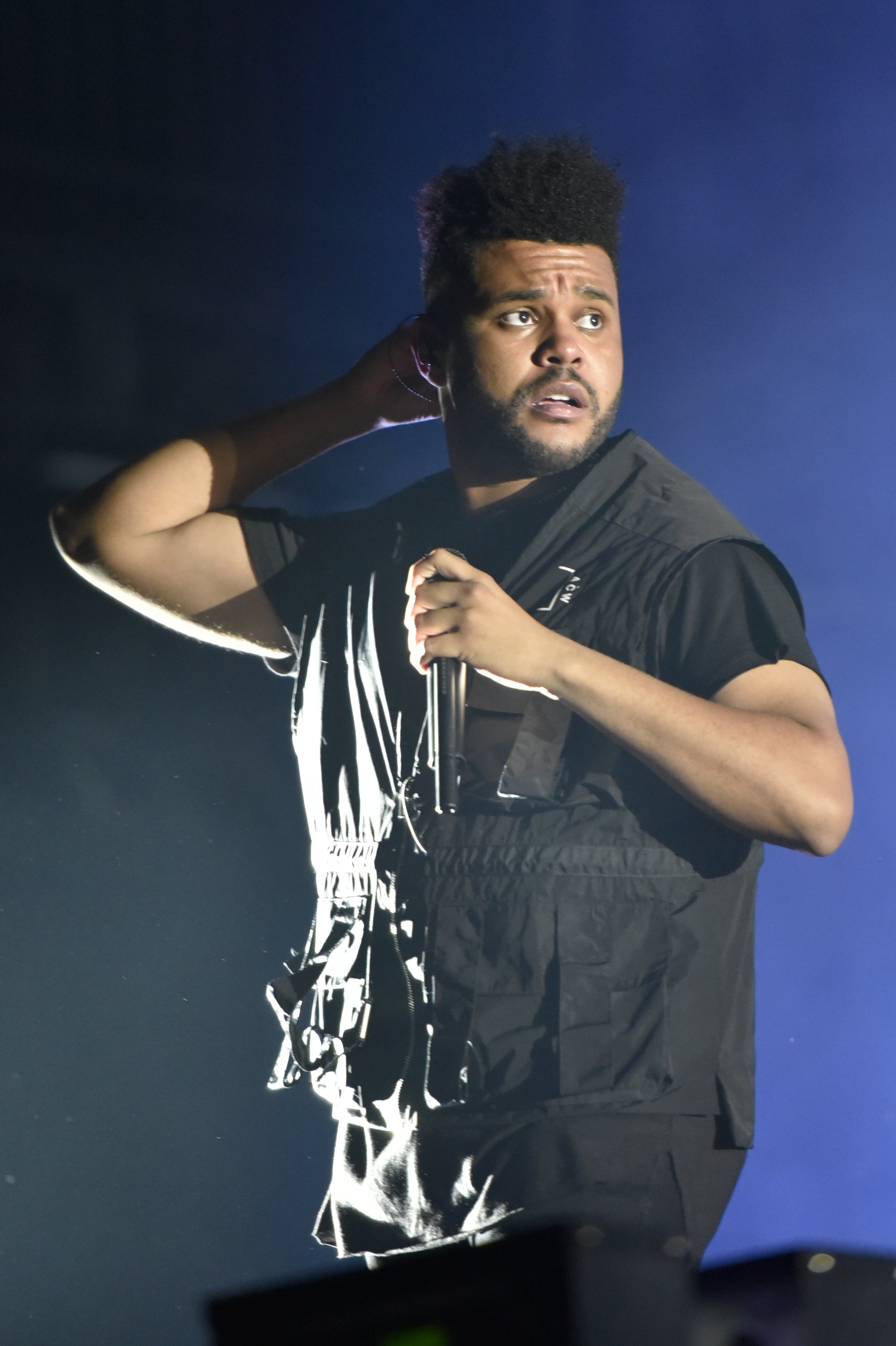 The Weeknd performs on day three at Lollapalooza in Chicago, U.S., on Aug. 4, 2018. (AP PHOTO)