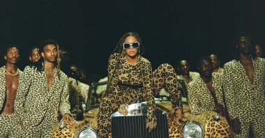 This image released by Disney Plus shows Beyonce (C) in a scene from her visual album "Black is King." (AP PHOTO)