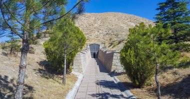 The Great Mound at Gordion where Midas, the legendary Phrygian king with a "golden touch", rests. (Photo by Argun Konuk)