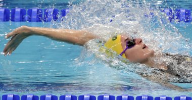 Australia's Kaylee McKeown competes in a women's 200-meter backstroke heat during the swimming competitions of the World Aquatics Championships in Budapest, Hungary, July 28, 2017. (AP Photo)