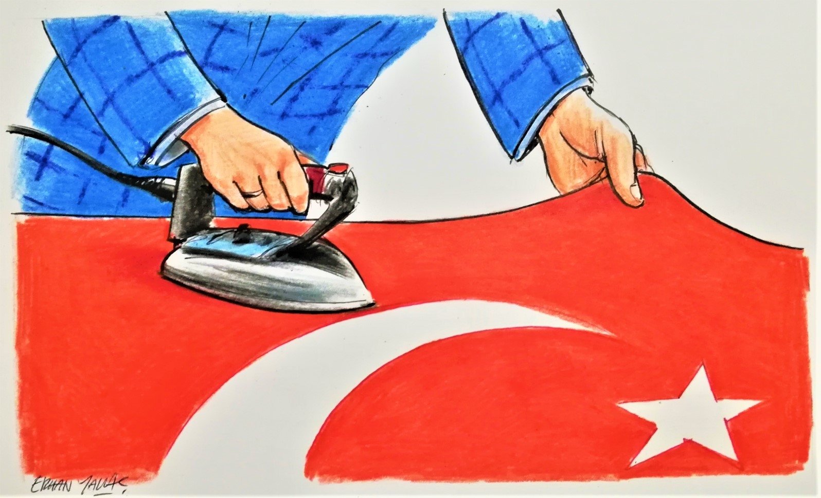 An illustration by Erhan Yalvaç.