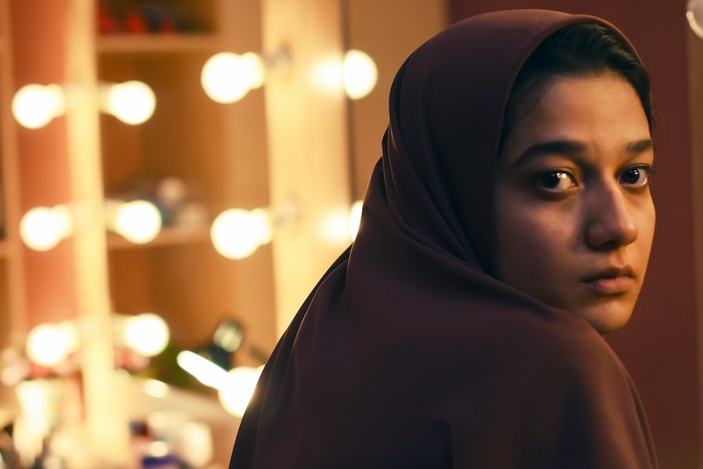 Actress Sadaf Asgari as Maryam in one of the scenes in "Yalda: A Night of Forgiveness."